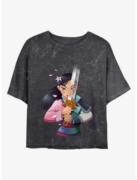 Disney Mulan Anime Mulan Mineral Wash Crop Girls T-Shirt, , hi-res