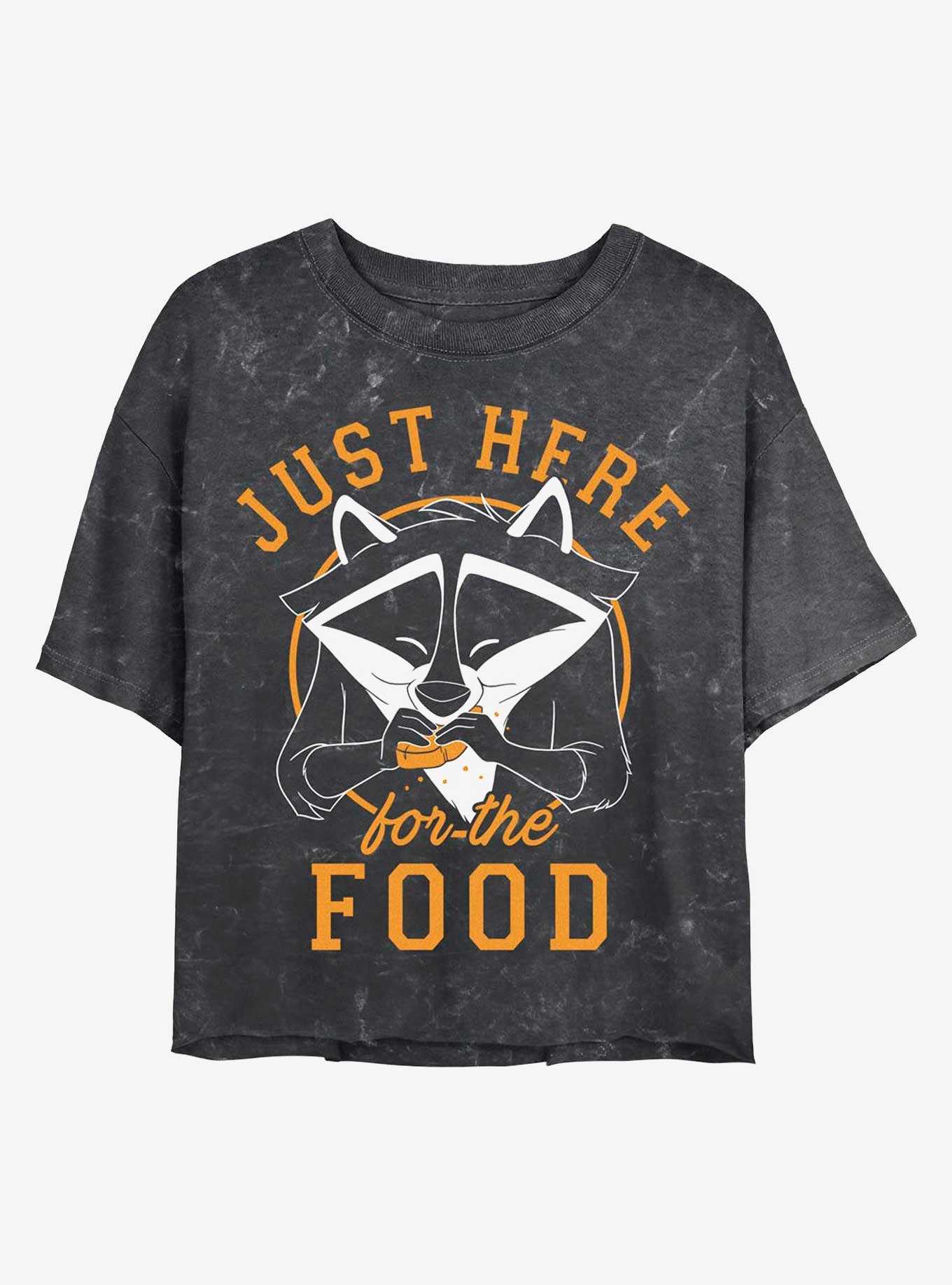Disney Pocahontas Meeko Here For Food Mineral Wash Crop Girls T-Shirt, , hi-res