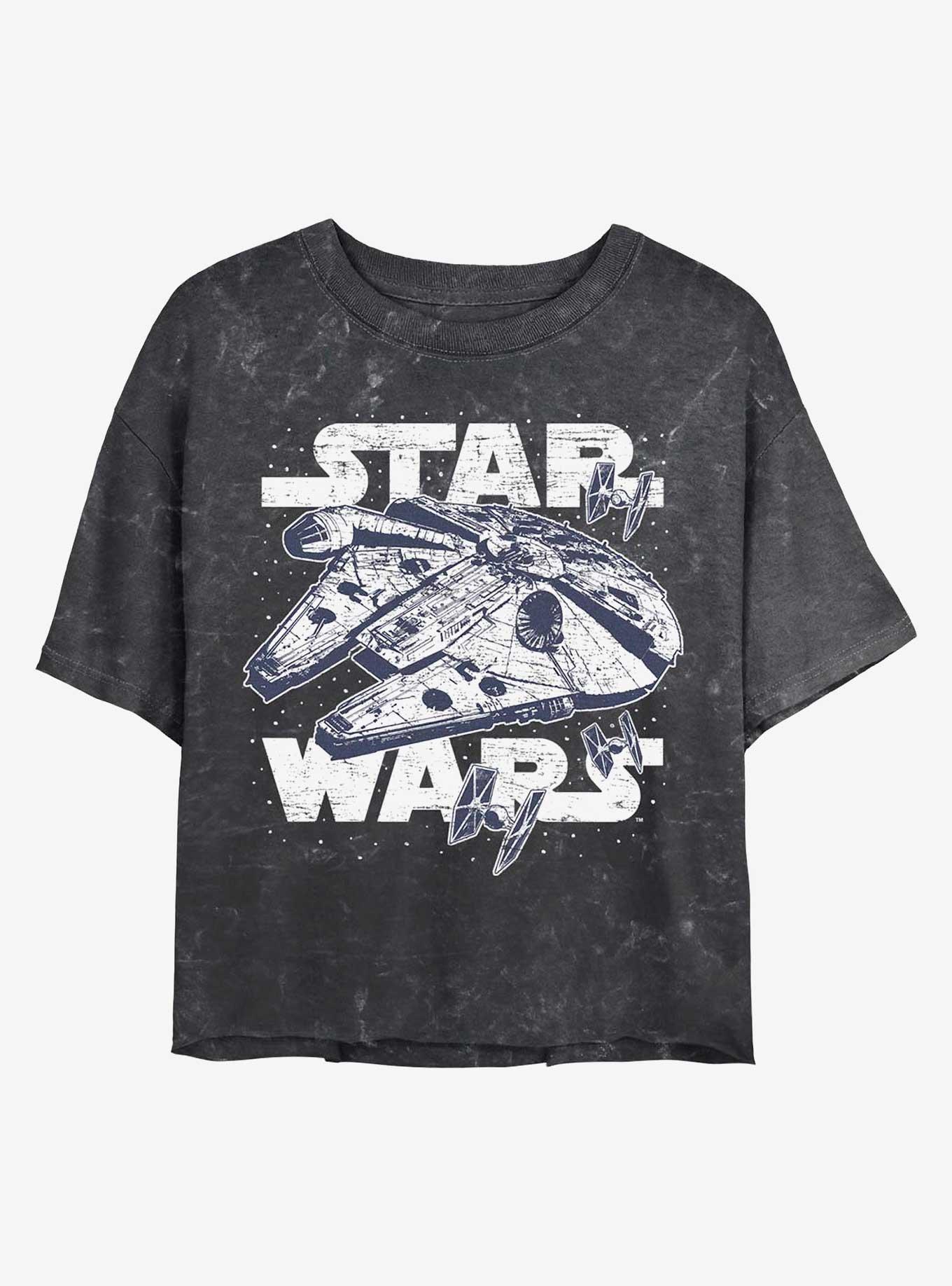 Star Wars Initiating Hyperdrive Mineral Wash Crop Girls T-Shirt, , hi-res