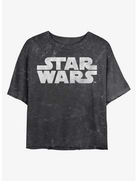 Star Wars Logo Mineral Wash Crop Girls T-Shirt, , hi-res