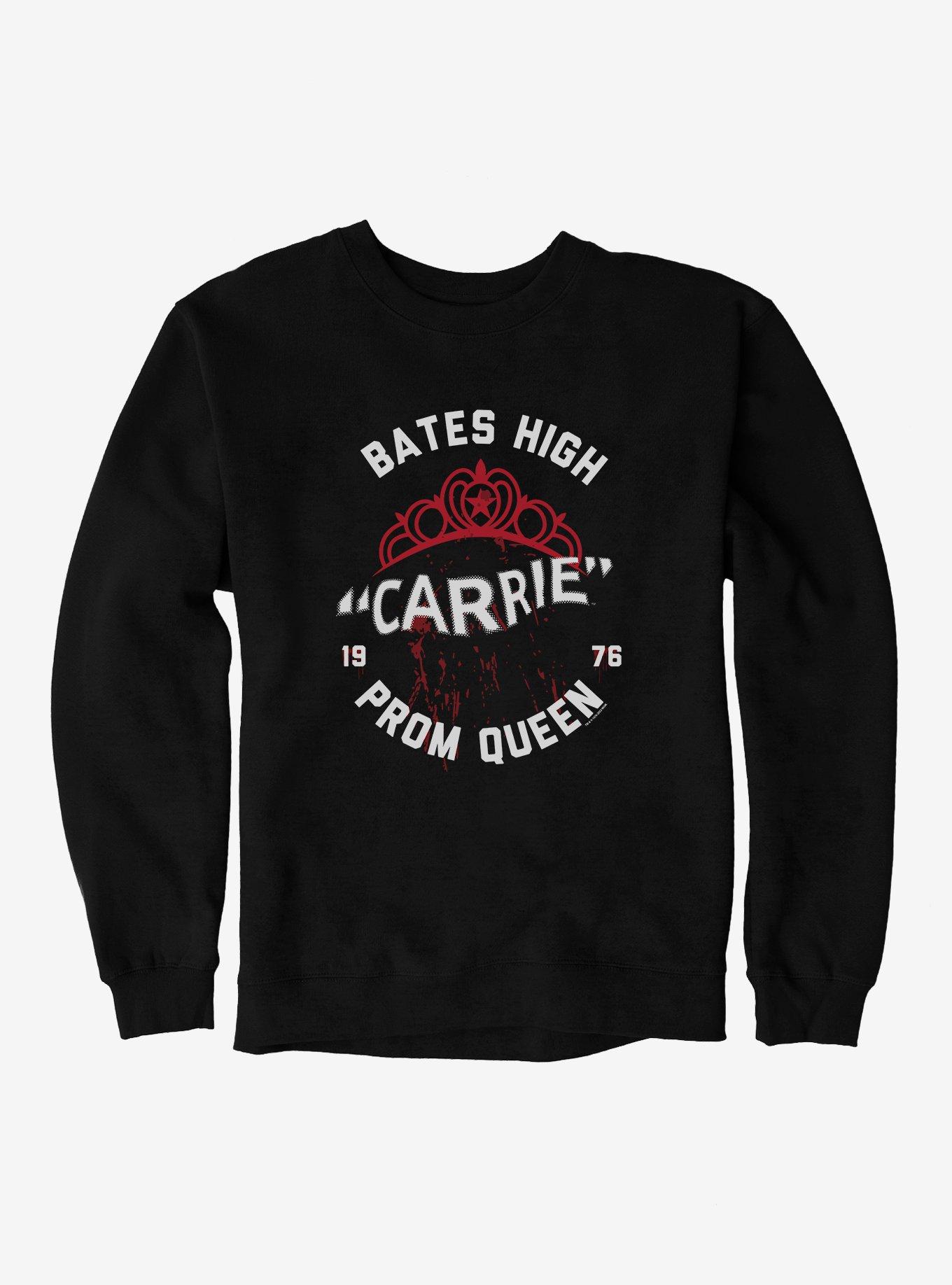 Carrie 1976 Crown Blood Splatter Sweatshirt, BLACK, hi-res