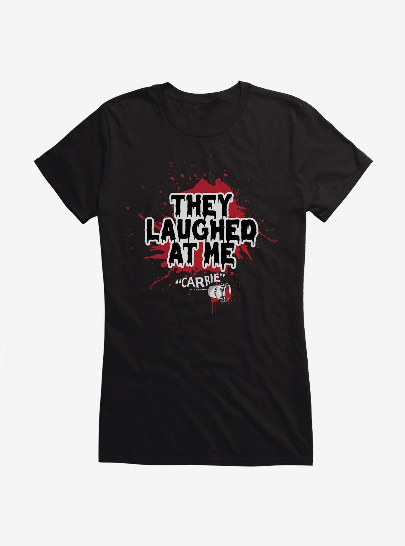 Carrie 1976 Laughed At Me Girls T-Shirt, BLACK, hi-res