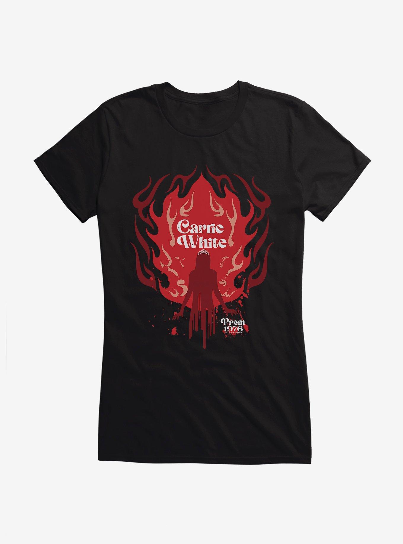 THRDLESS Carrie 1976 Prom Flames Girls T-Shirt