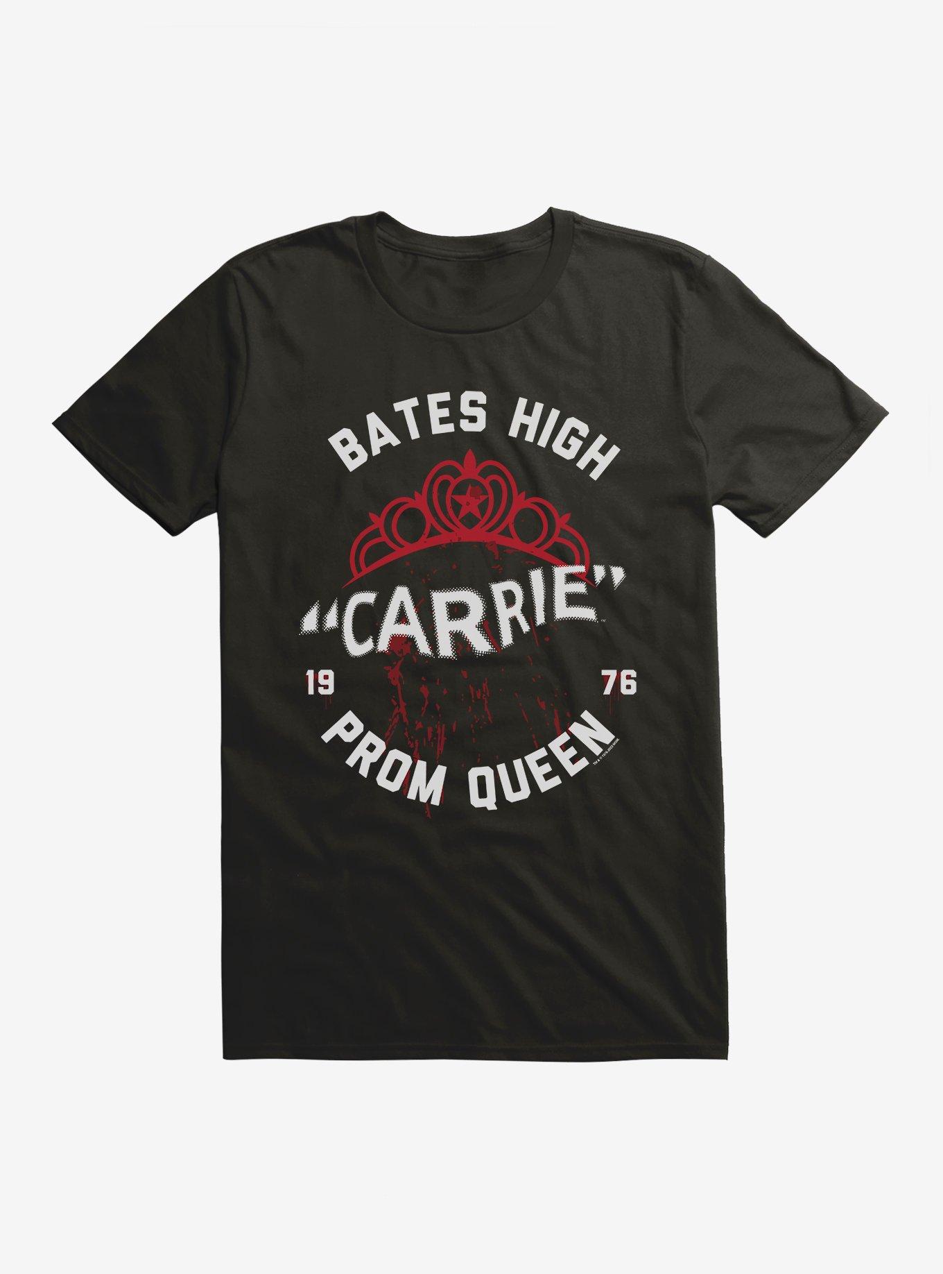 Carrie 1976 Crown Blood Splatter T-Shirt, BLACK, hi-res