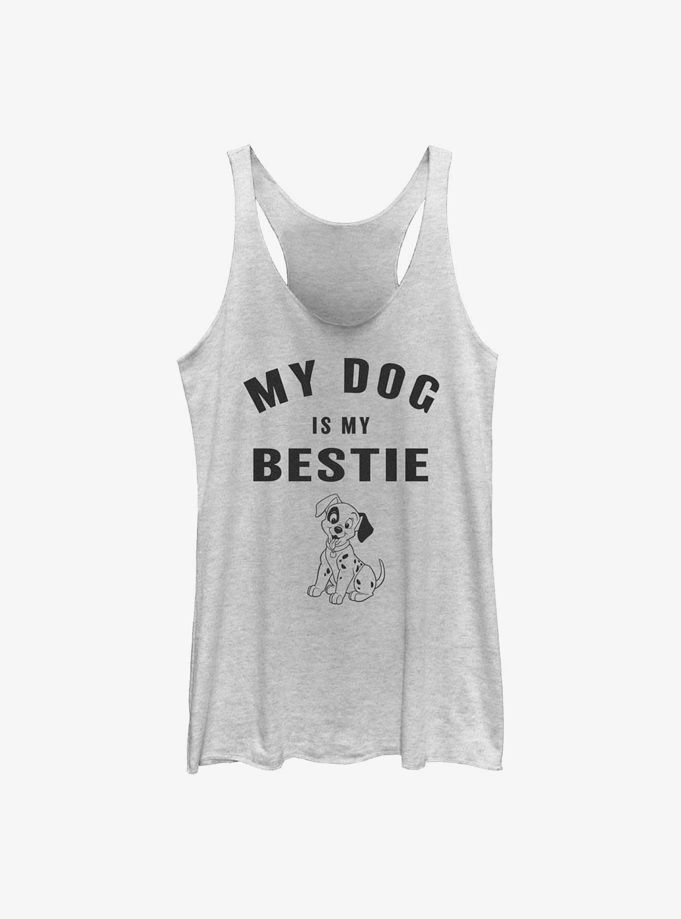 Disney 101 Dalmatians Patch Is My Bestie Girls Tank, WHITE HTR, hi-res