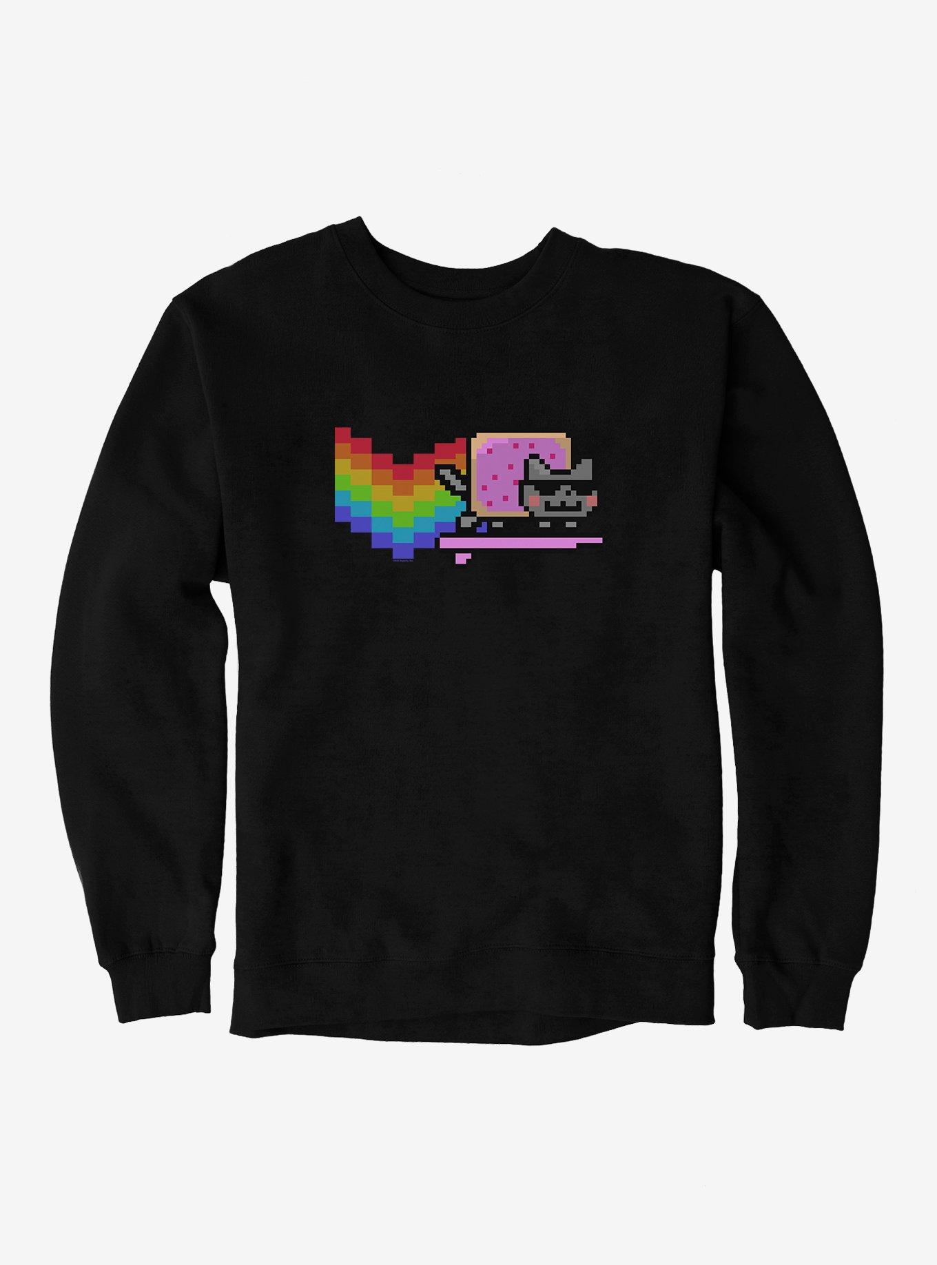 Nyan Cat Surfing Sweatshirt, , hi-res