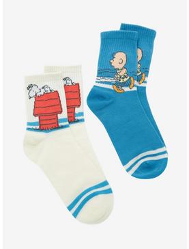Peanuts Charlie Brown & Snoopy Crew Socks 2 Pair, , hi-res