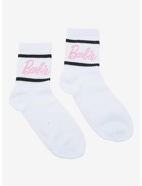 Barbie Logo Varsity Stripe Crew Socks, , hi-res