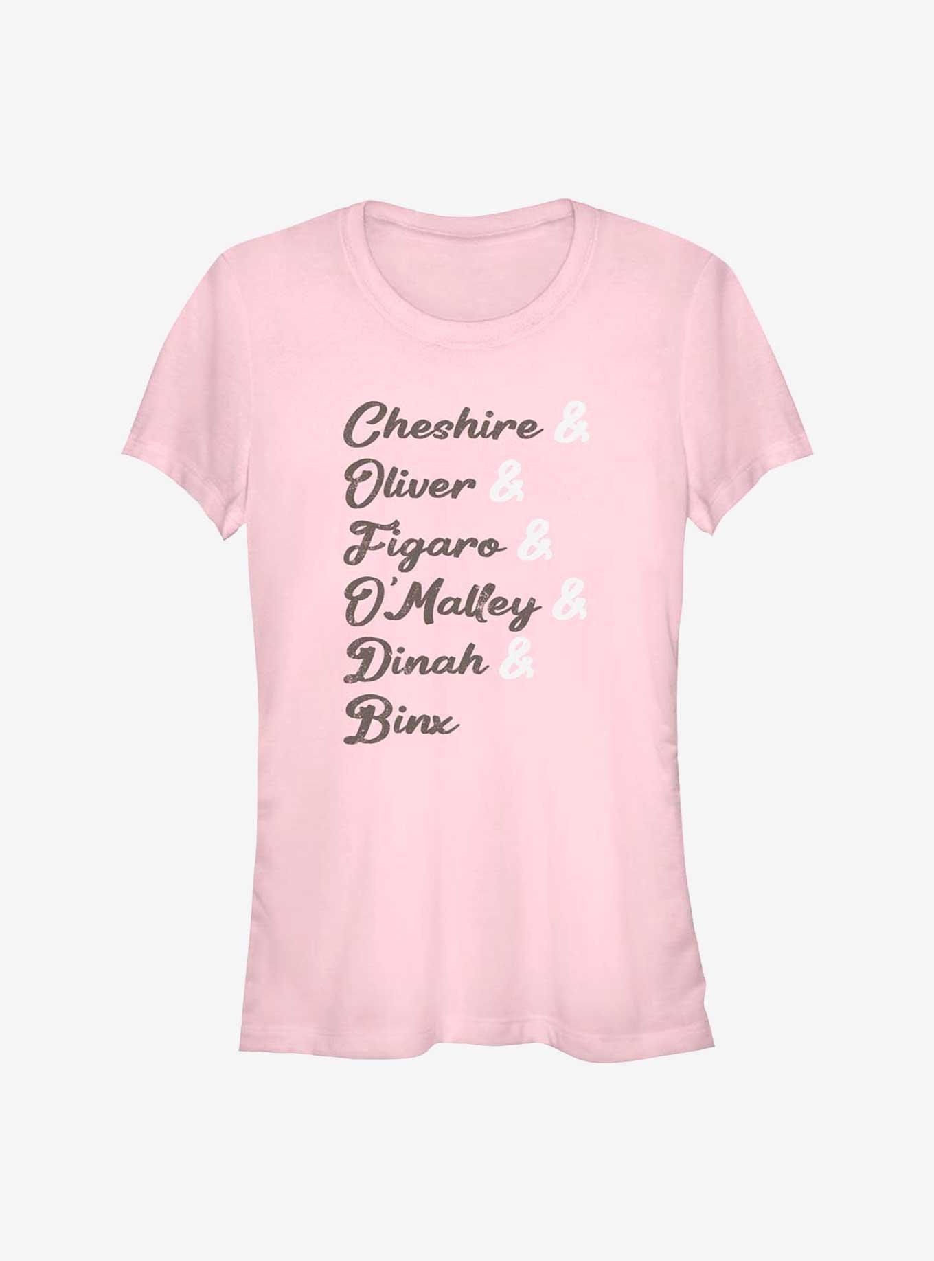 Disney Channel Cheshire, Oliver, Figaro, O'Malley, Dinah, Binx Girls T-Shirt, , hi-res