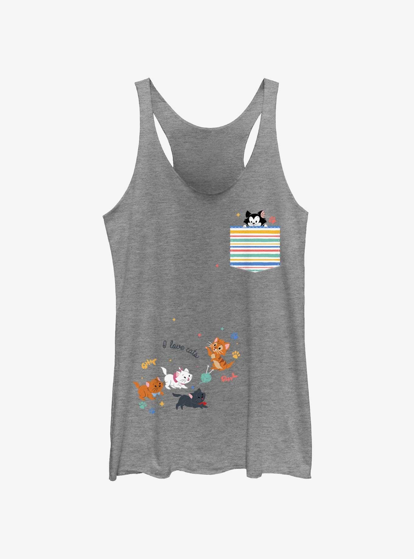 Disney Channel Figaro On Pocket Girls Tank, GRAY HTR, hi-res