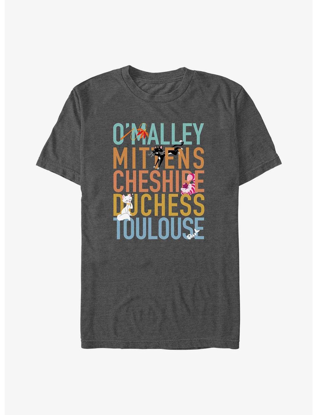 Disney Channel O'Malley, Mittens, Cheshire, Duchess, Toulouse T-Shirt, CHAR HTR, hi-res
