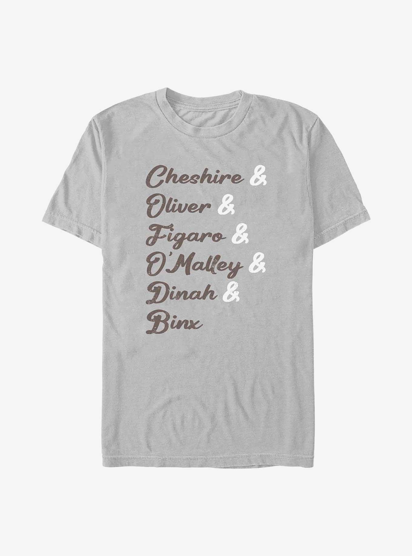 Disney Channel Cheshire, Oliver, Figaro, O'Malley, Dinah, Binx T-Shirt, , hi-res