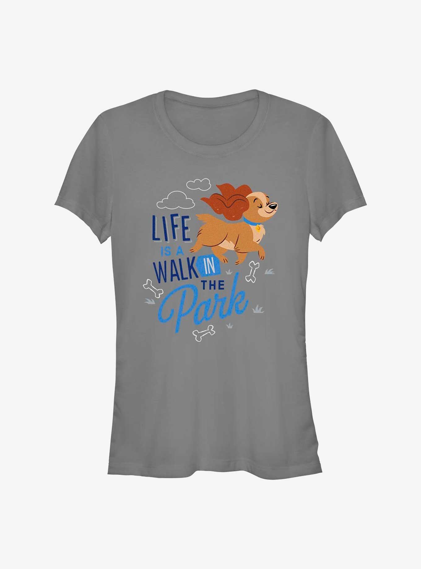 Disney Lady and the Tramp Walk In The Park Girls T-Shirt, CHARCOAL, hi-res