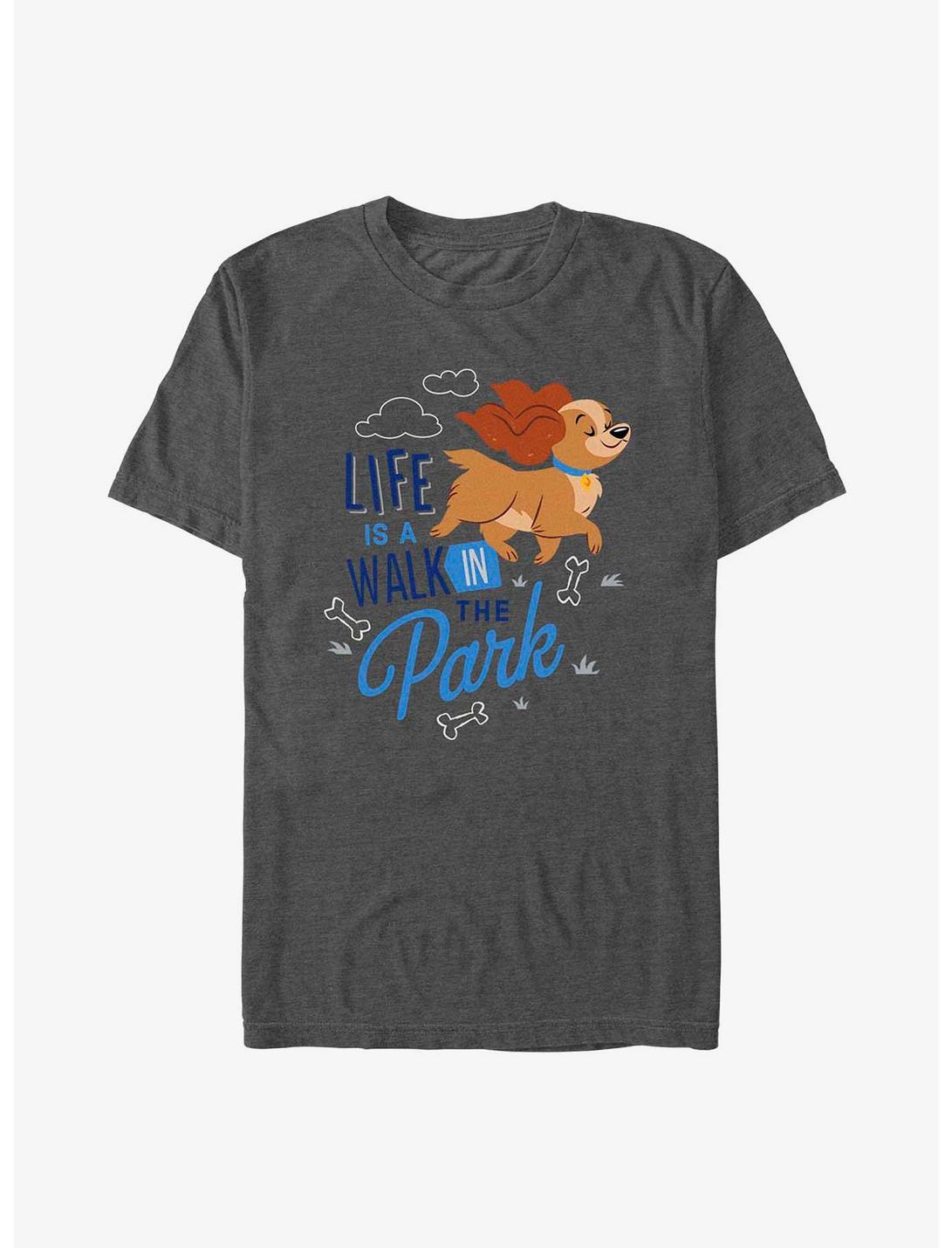 Disney Lady and the Tramp Walk In The Park T-Shirt, CHAR HTR, hi-res