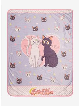 Sailor Moon Artemis & Luna Heart Throw Blanket, , hi-res