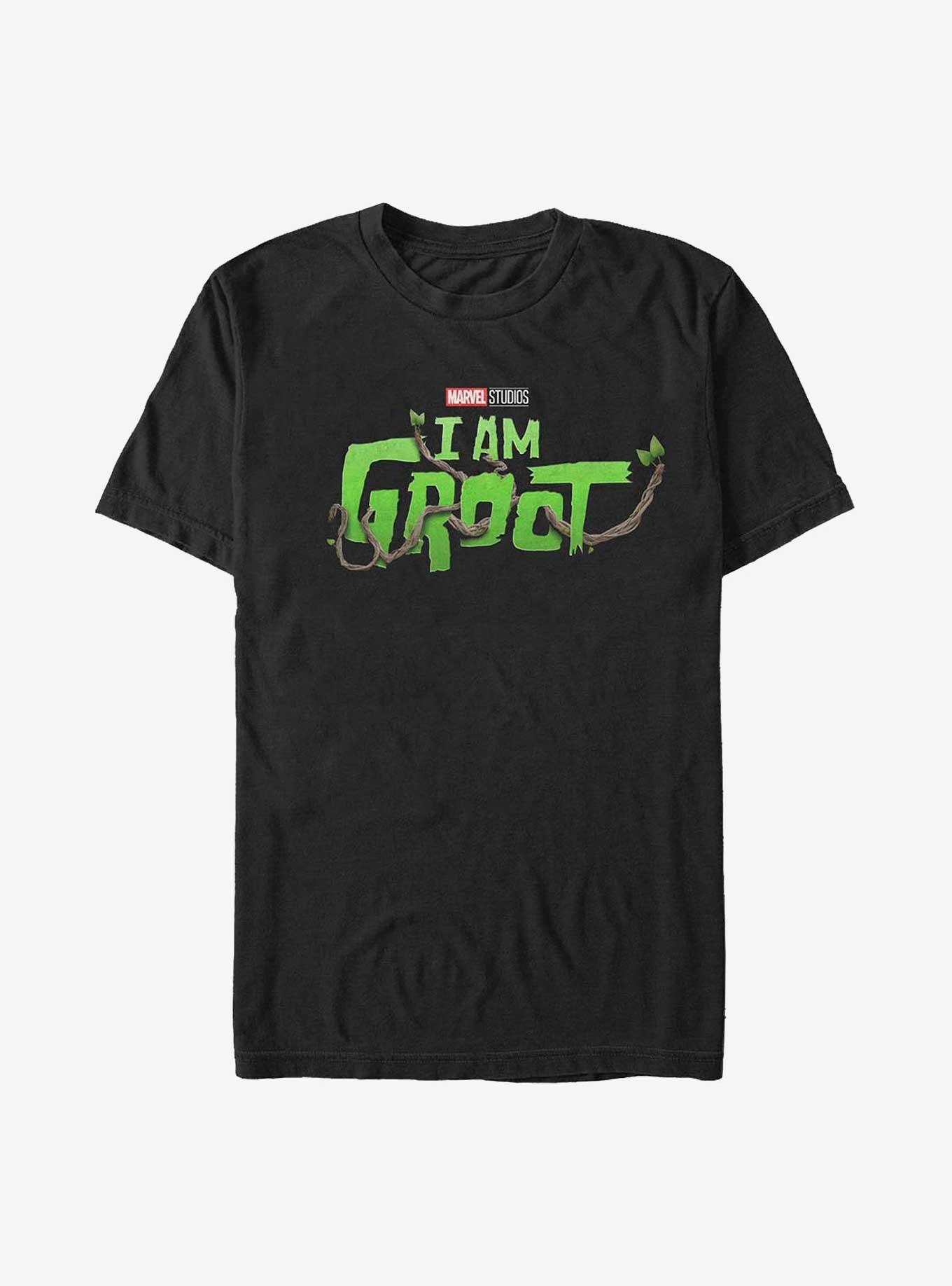 Marvel I Am Groot Logo T-Shirt, BLACK, hi-res