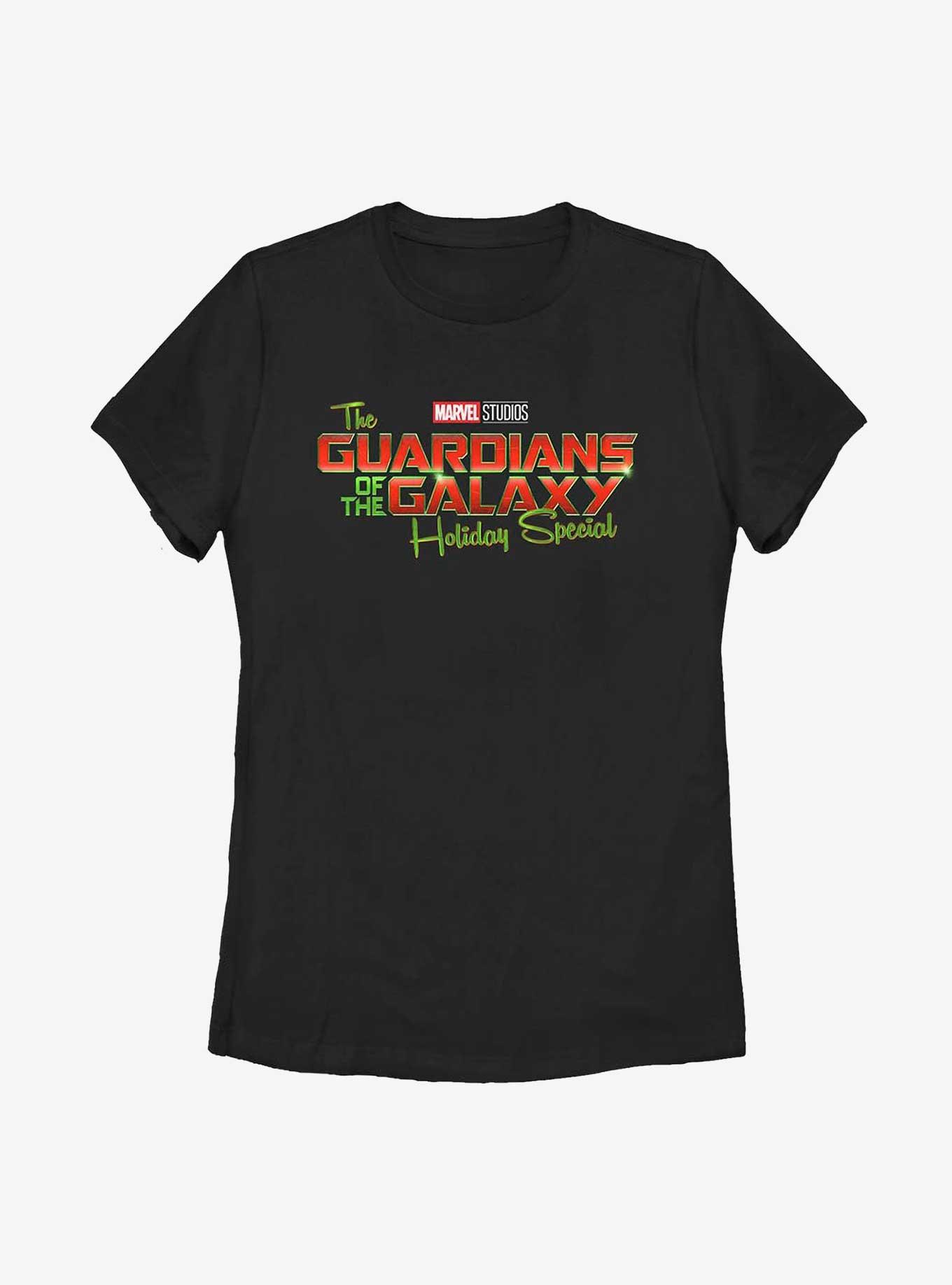 Marvel The Guardians Of The Galaxy Holiday Special Logo Womens T-Shirt, BLACK, hi-res