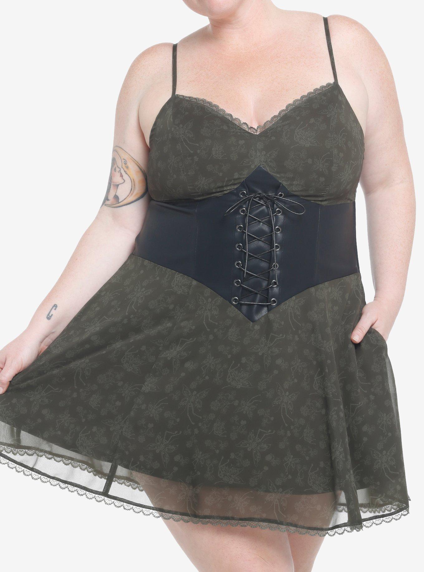 Skeleton Fairy Corset Cami Dress Plus Size, MULTI, hi-res