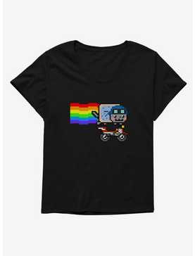 Nyan Cat Biker Girls T-Shirt Plus Size, , hi-res