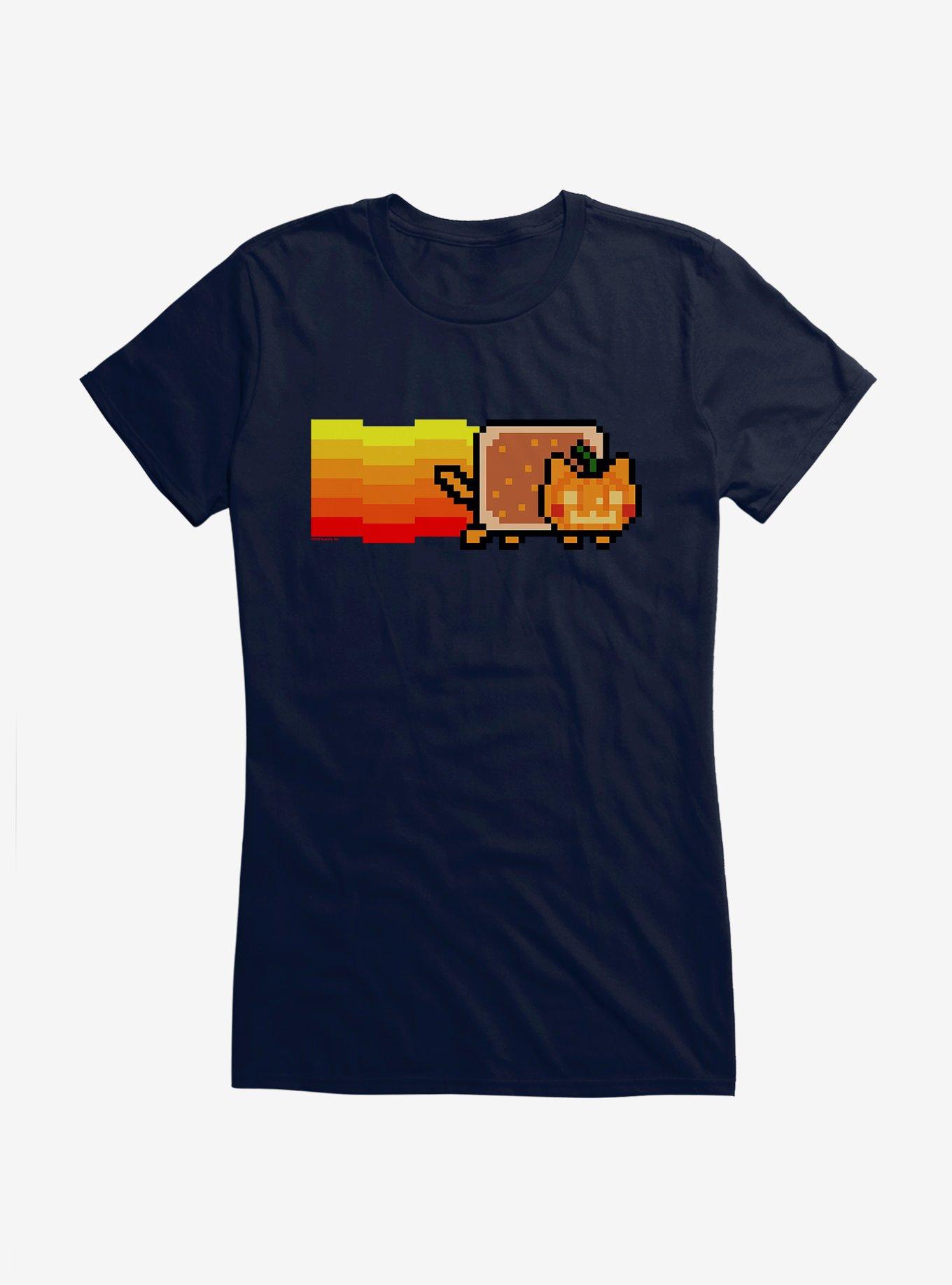 Nyan Cat Pumpkin Girls T-Shirt, , hi-res