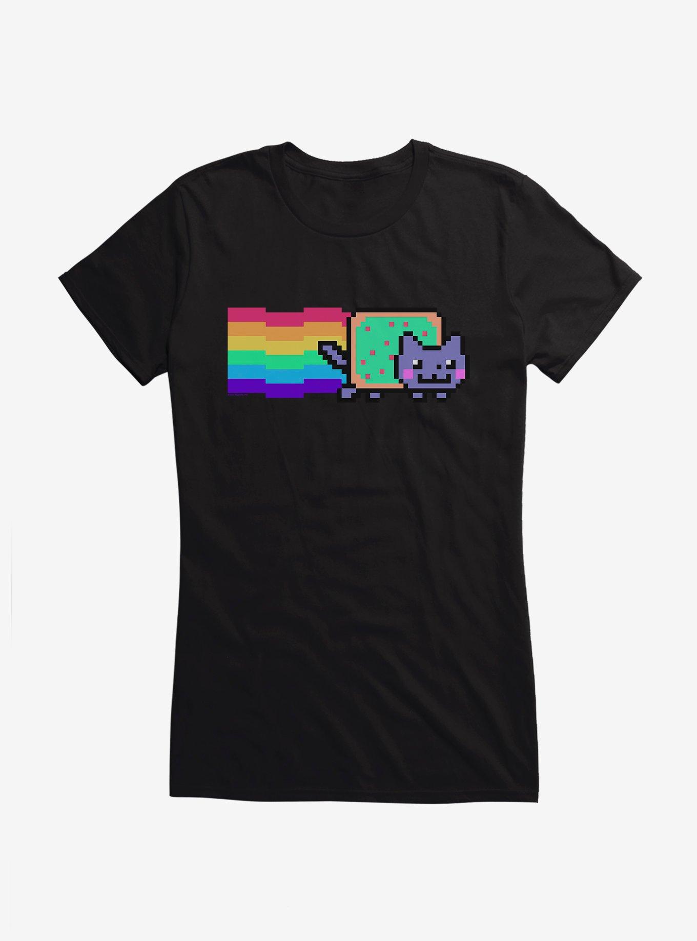 Nyan Cat Vaporwave Girls T-Shirt, , hi-res