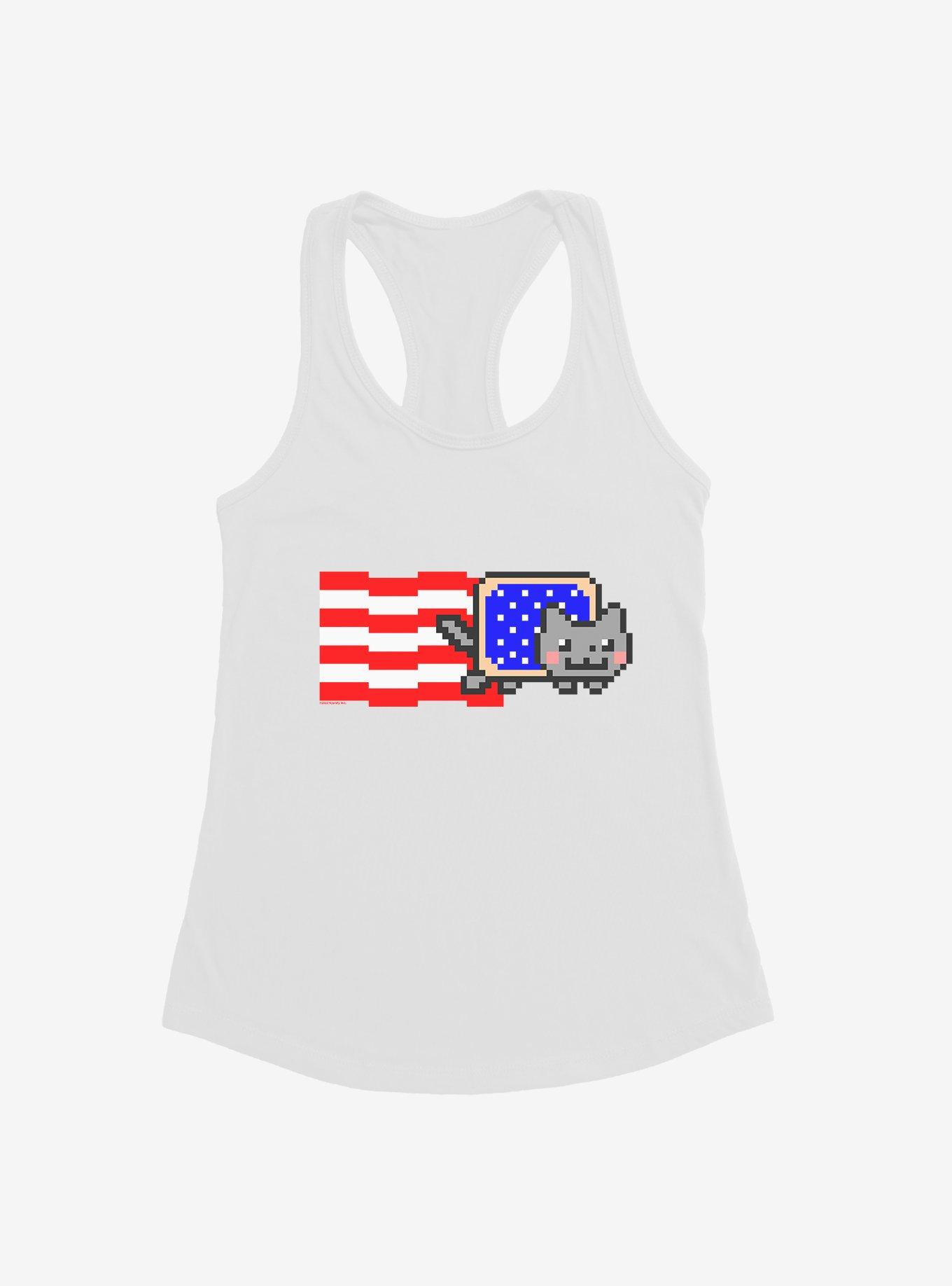 Nyan Cat American Flag Girls Tank, , hi-res