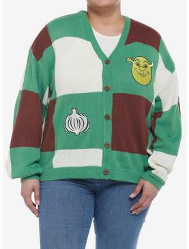 Shrek Patchwork Skimmer Cardigan Plus Size, , hi-res