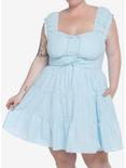 Sweet Society Baby Blue Tiered Dress Plus Size, MULTI, hi-res