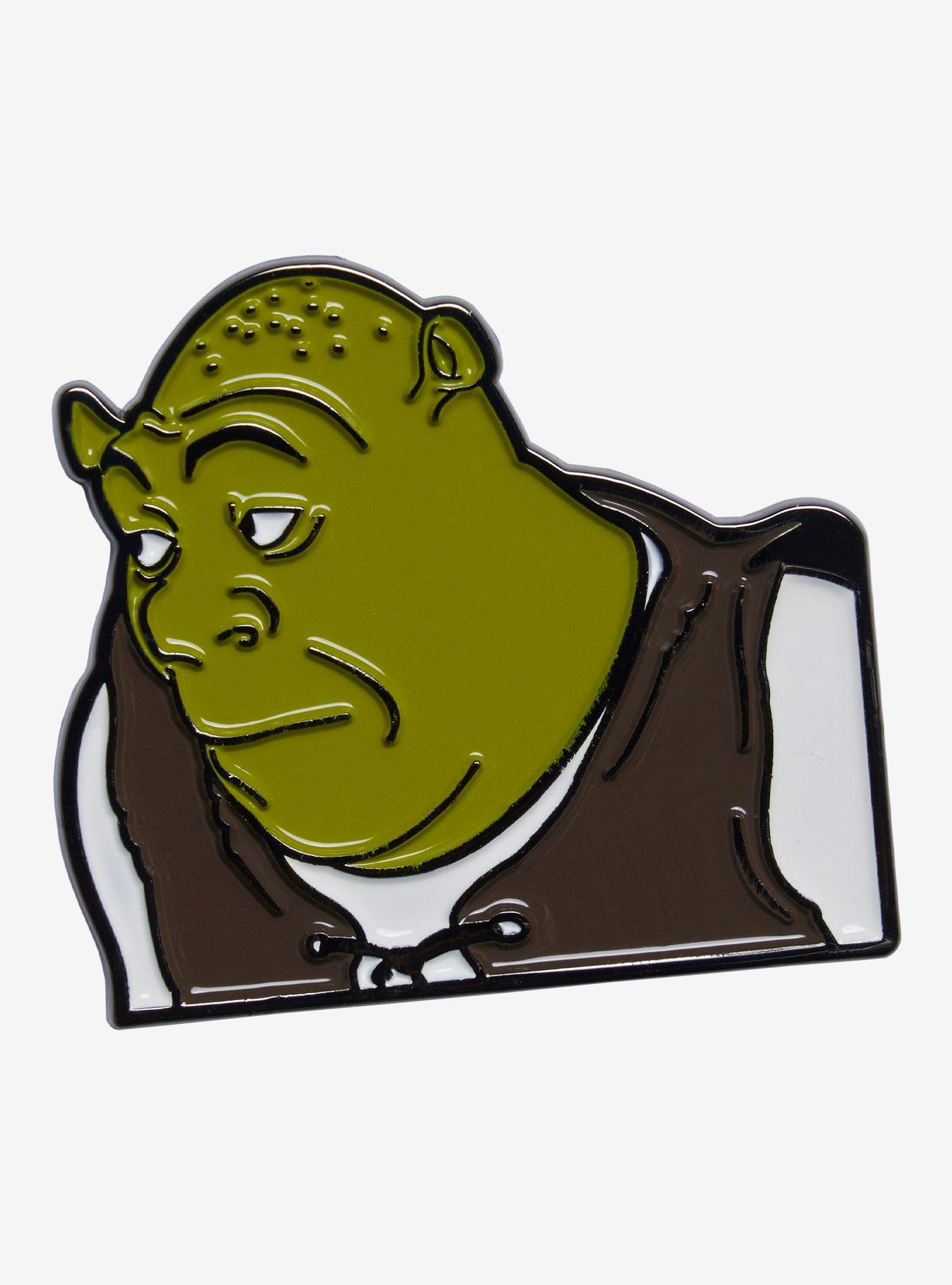 Shrek Meme Face Enamel Pin
