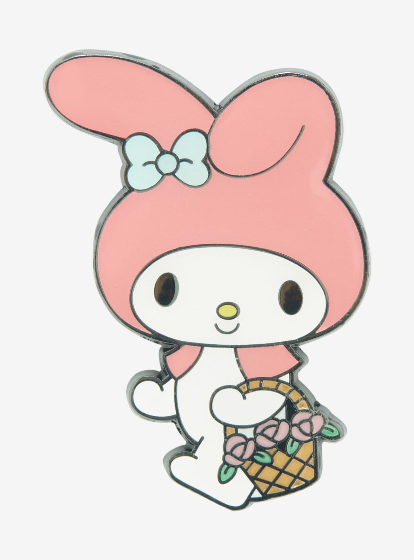 My Melody Flower Basket Enamel Pin, , hi-res