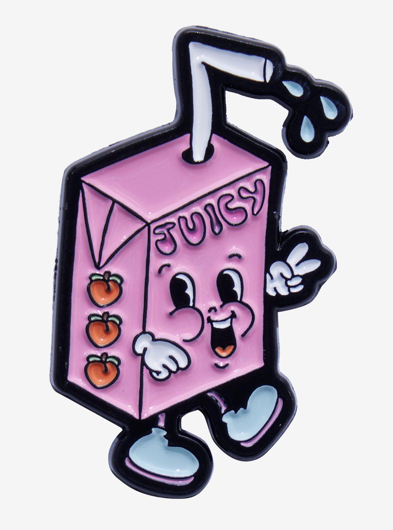 Peach Juice Carton Enamel Pin By Sid The Visual Kid, , hi-res