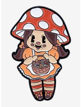 Mushroom Girl Enamel Pin, , hi-res