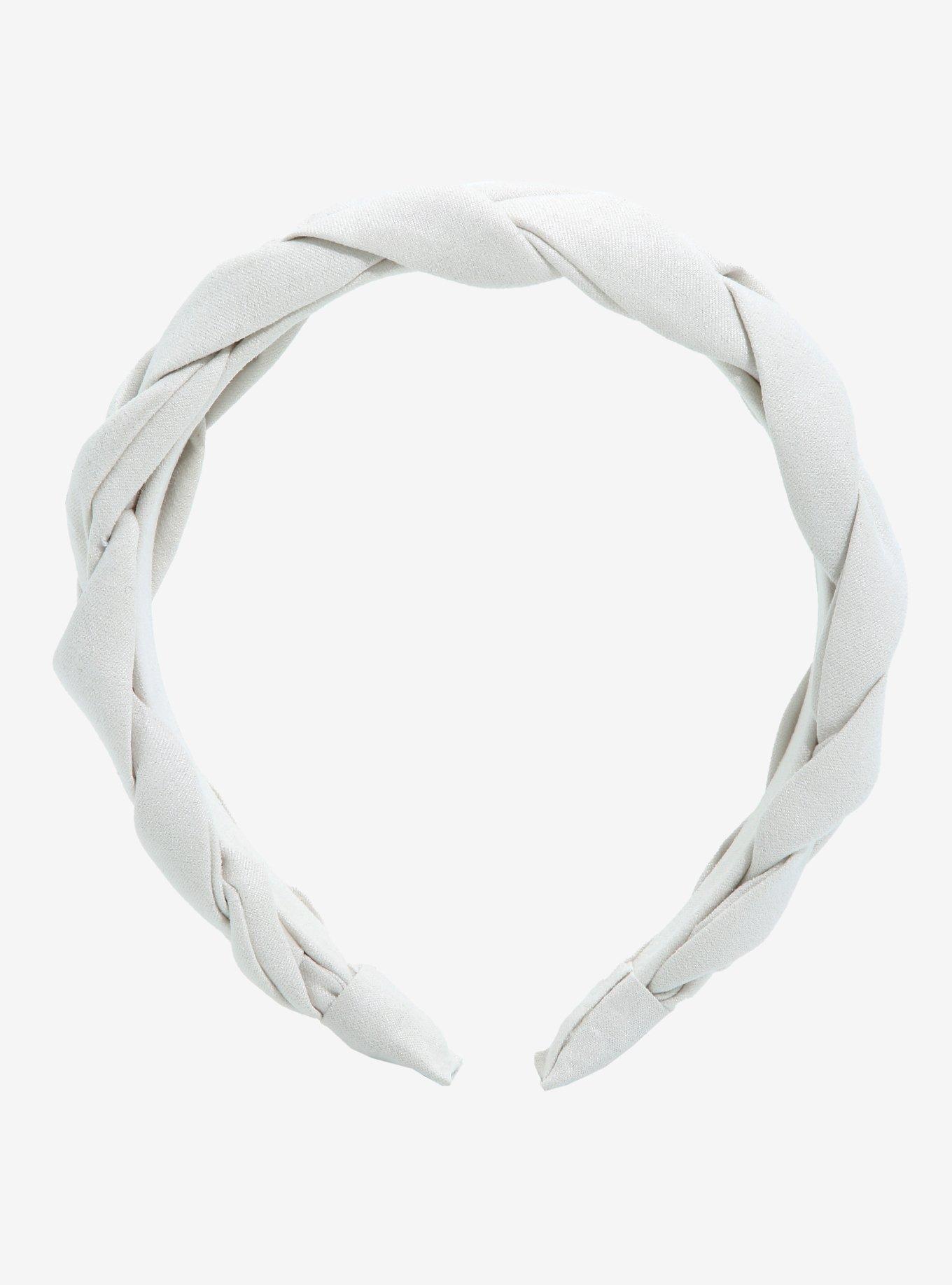 White Braided Headband, , hi-res