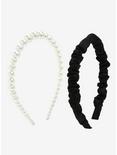 Black & Pearl Headband Set, , hi-res