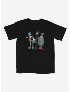Gorillaz Members Together Boyfriend Fit Girls T-Shirt, , hi-res