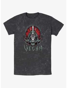 Stranger Things Vecna Tombstone Badge Mineral Wash T-Shirt, , hi-res