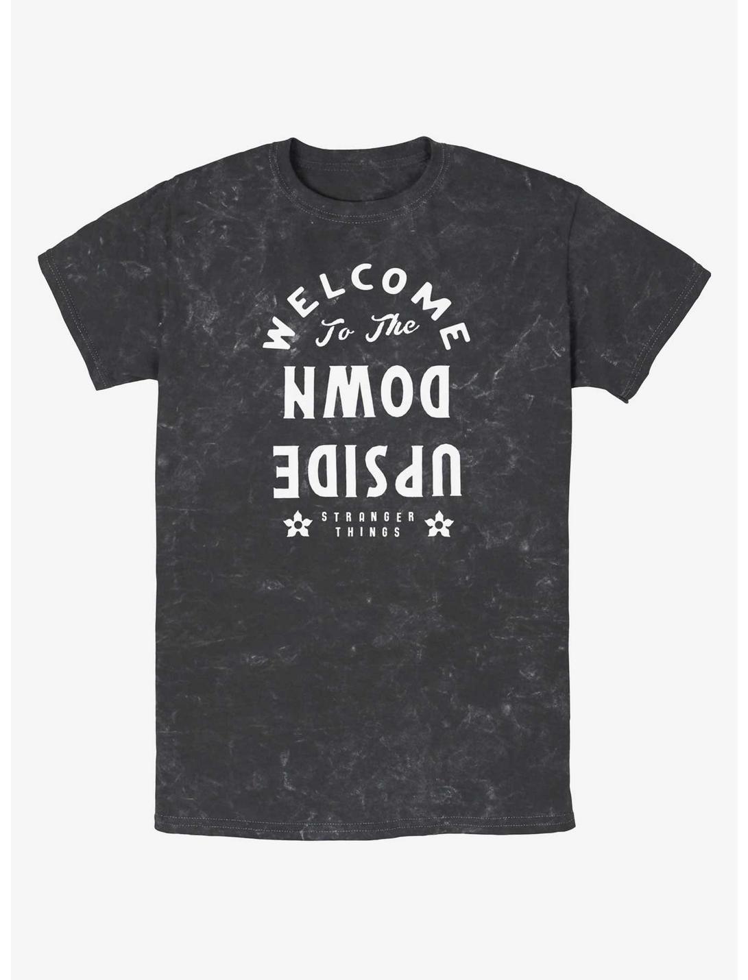Stranger Things Welcome to the Upside Down Mineral Wash T-Shirt, BLACK, hi-res