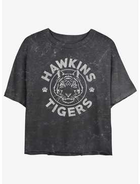 Stranger Things Hawkins Tigers Mineral Wash Womens Crop T-Shirt, , hi-res