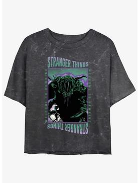 Stranger Things Monster Things Mineral Wash Womens Crop T-Shirt, , hi-res