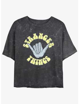 Stranger Things Rad Things Mineral Wash Womens Crop T-Shirt, , hi-res