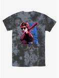 Stranger Things Splatterpunk Steve Tie-Dye T-Shirt, BLKCHAR, hi-res