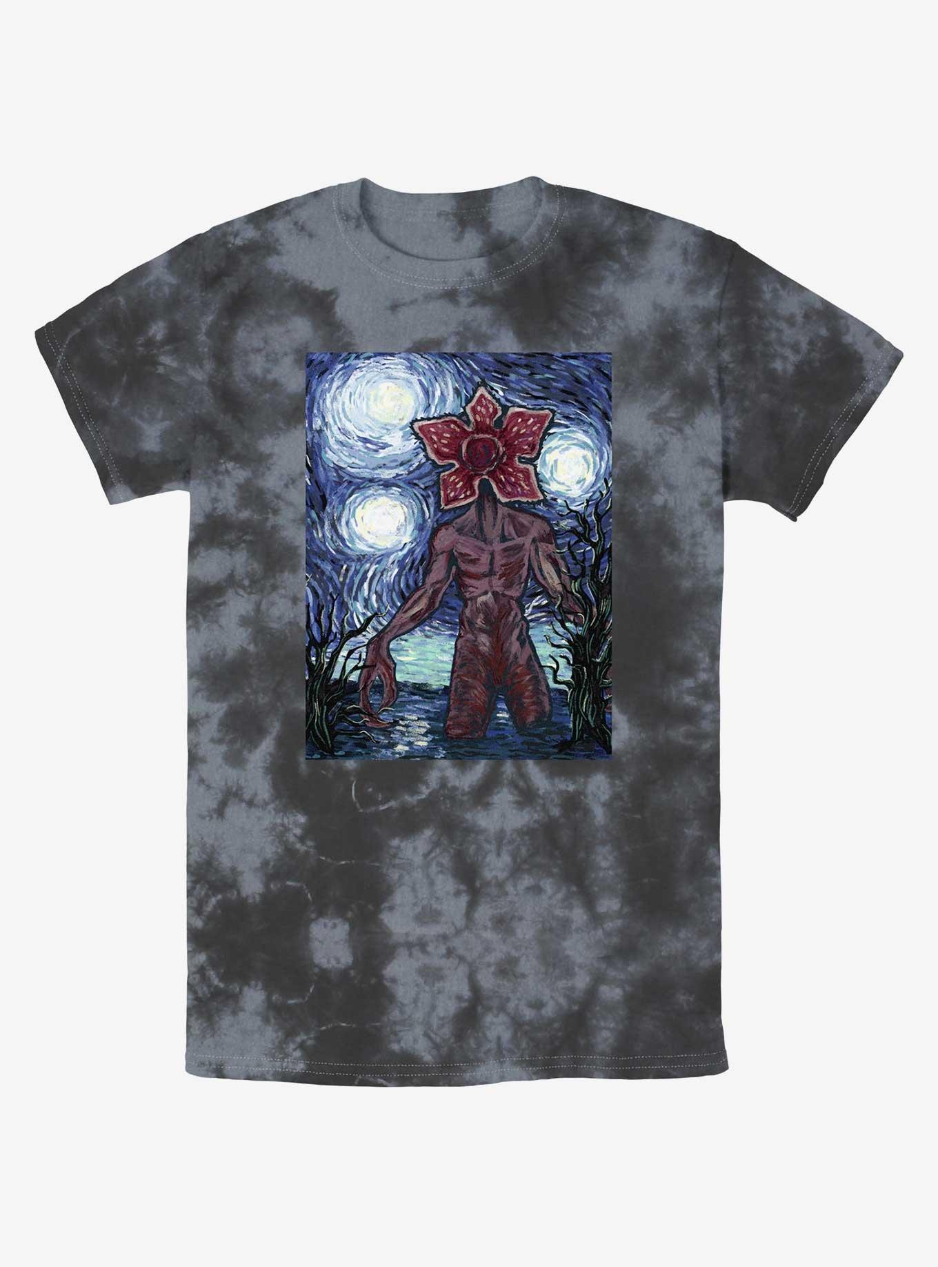 Stranger Things Starry Demogorgon Tie-Dye T-Shirt, BLKCHAR, hi-res