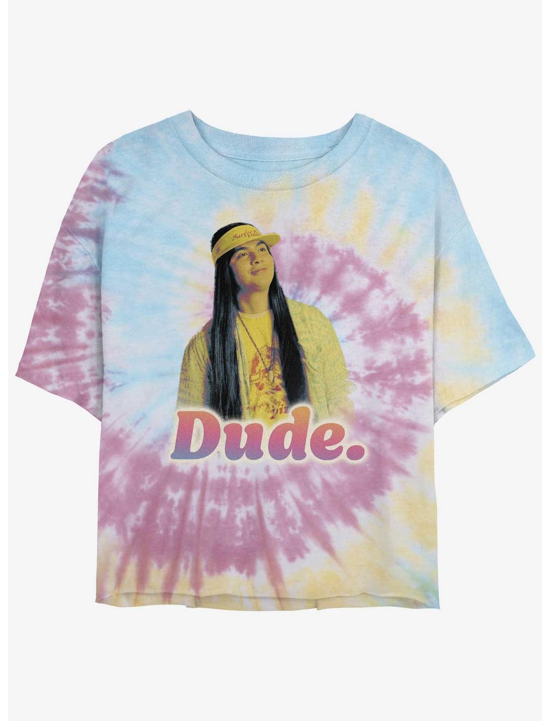 Stranger Things Argyle Dude Retro Tie-Dye Womens Crop T-Shirt, BLUPNKLY, hi-res