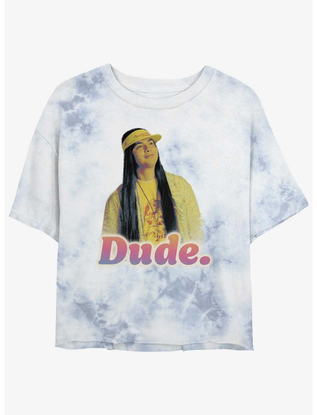 Stranger Things Argyle Dude Retro Tie-Dye Womens Crop T-Shirt, WHITEBLUE, hi-res