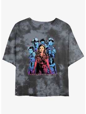 Stranger Things Eleven & Group Tie-Dye Womens Crop T-Shirt, , hi-res