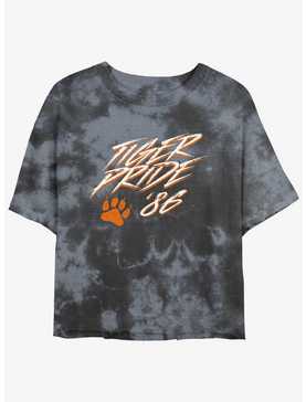 Stranger Things Hawkins Tiger Pride Tie-Dye Womens Crop T-Shirt, , hi-res