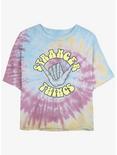 Stranger Things Rad Things Tie-Dye Womens Crop T-Shirt, BLUPNKLY, hi-res