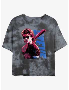 Stranger Things Splatterpunk Steve Tie-Dye Womens Crop T-Shirt, , hi-res