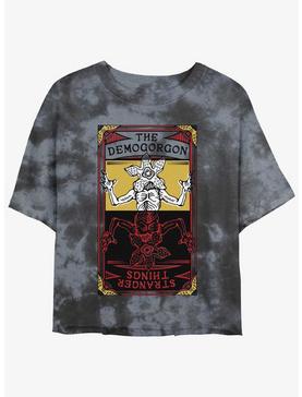 Stranger Things The Demogorgon Fate Tie-Dye Womens Crop T-Shirt, , hi-res