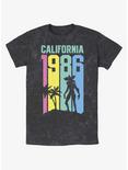 Stranger Things California Demogorgon Mineral Wash T-Shirt, BLACK, hi-res